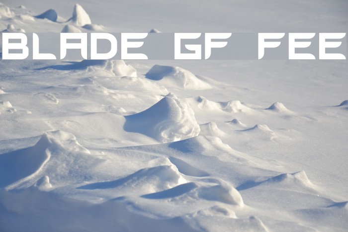 Blades GF Free Font examples