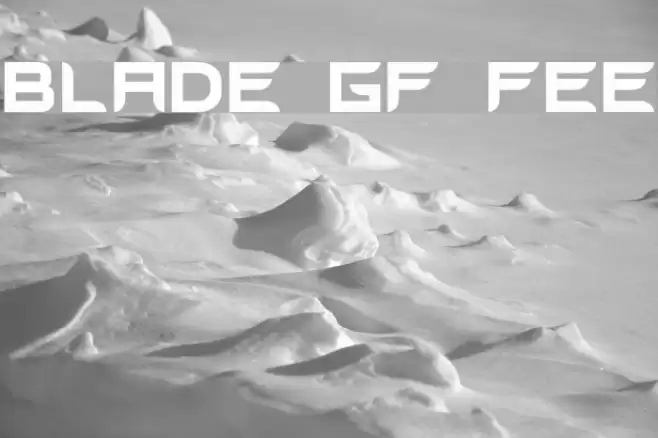 Blades GF Free Шрифта examples