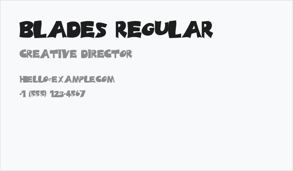 Blades Regular Business Card