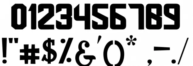 Blades Font OTHER CHARS