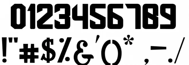 Blades Font OTHER CHARS