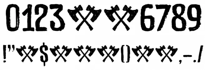 Bladesmith DEMO Regular Font OTHER CHARS