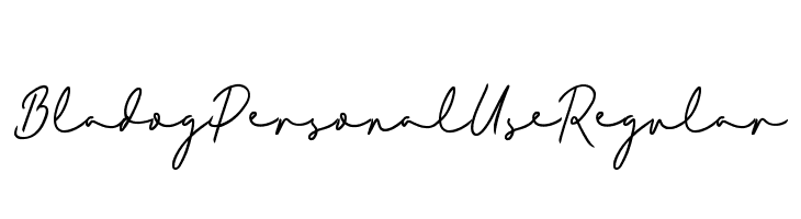 Bladog Personal Use Regular Font