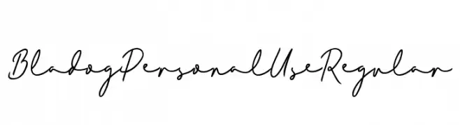 Bladog Personal Use Regular  Frei Schriftart Herunterladen