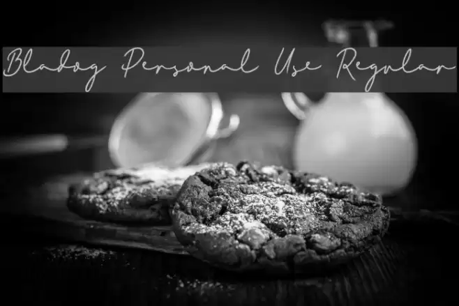 Bladog Personal Use Regular Font examples