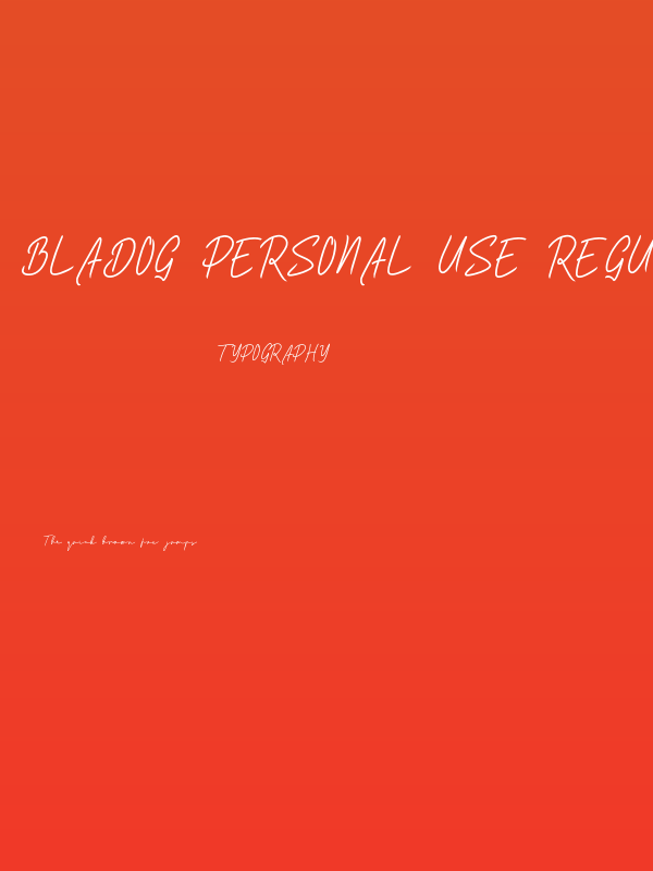 Bladog Personal Use Regular Poster