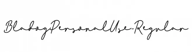BladogPersonalUse-Regular  Frei Schriftart Herunterladen