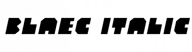 Blaec Italic  Frei Schriftart Herunterladen
