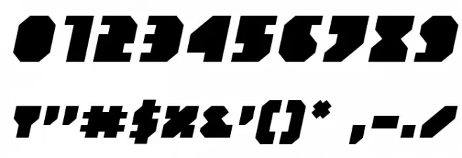 Blaec Italic Font OTHER CHARS