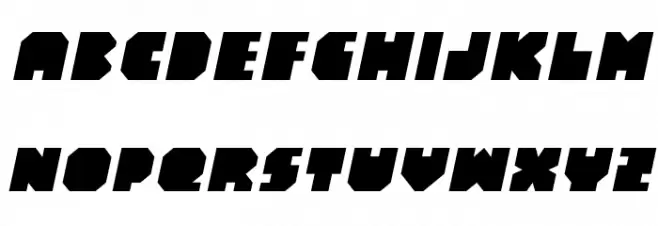 Blaec Italic फ़ॉन्ट अपरकेस