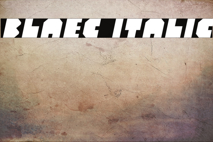 Blaec Italic Example 2
