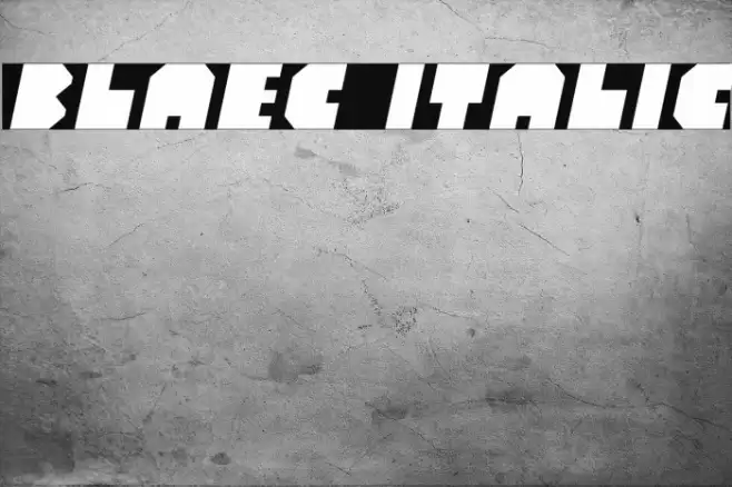 Blaec Italic Font examples