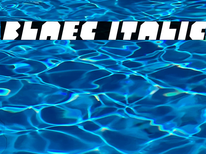 Blaec Italic Example 3