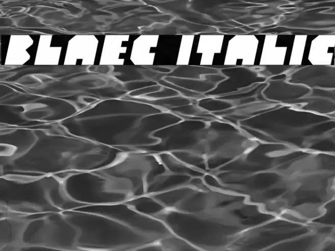 Blaec Italic Font examples