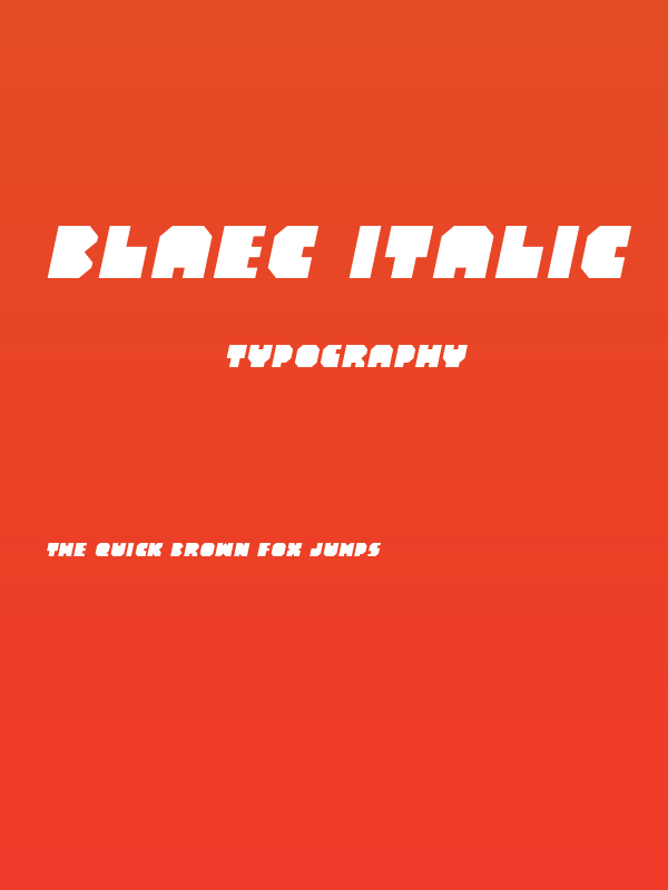 Blaec Italic Poster