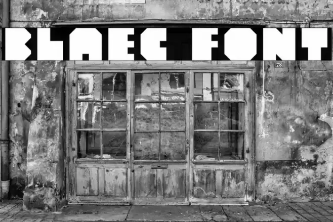Blaec Font examples
