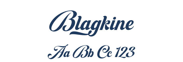 Blagkine Font Preview