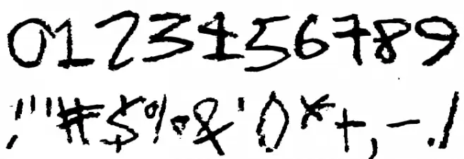 Blah blah bang Font OTHER CHARS