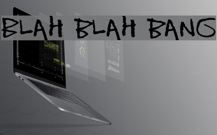 Blah blah bang Шрифта examples