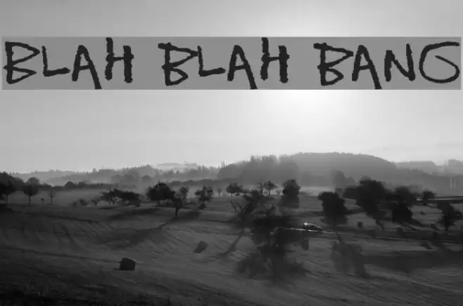 Blah blah bang Font examples