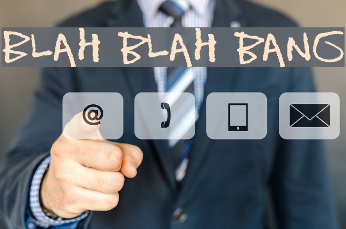 Blah blah bang Шрифта examples