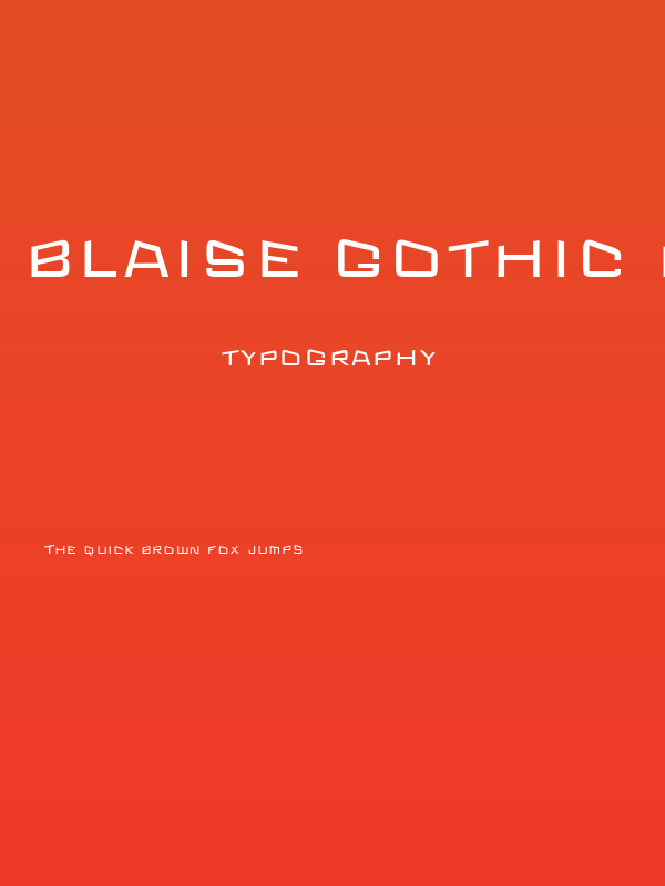Blaise Gothic Regular Poster