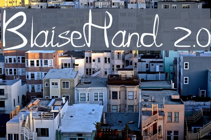 BlaiseHand 2.0 Font examples