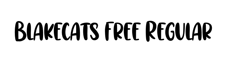 Blakecats Free Regular  Descarca Fonturi Gratis