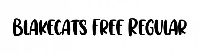 Blakecats Free Regular  नि: शुल्क फ़ॉन्ट्स डाउनलोड