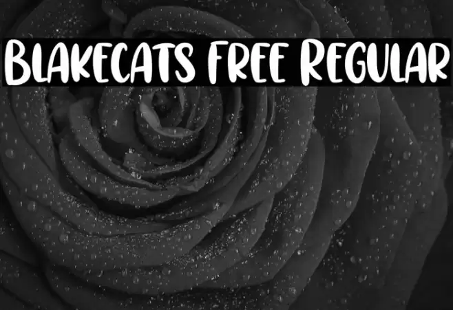Blakecats Free Regular Font examples