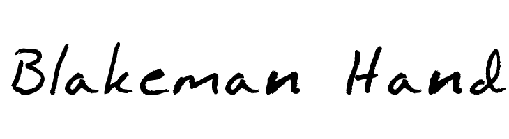 Blakeman Hand  フリーフォントのダウンロード