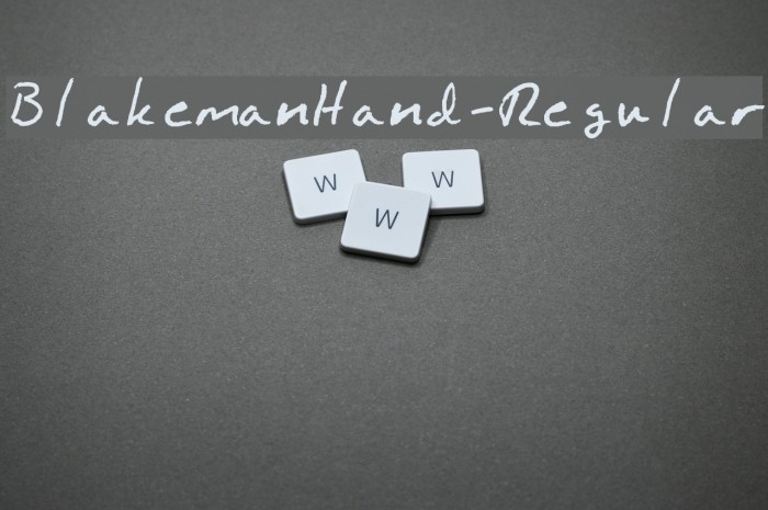 BlakemanHand-Regular Font examples
