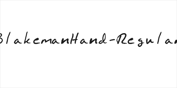 BlakemanHand-Regular Logo