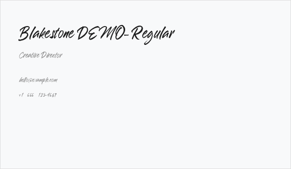 Blakestone DEMO-Regular Business Card