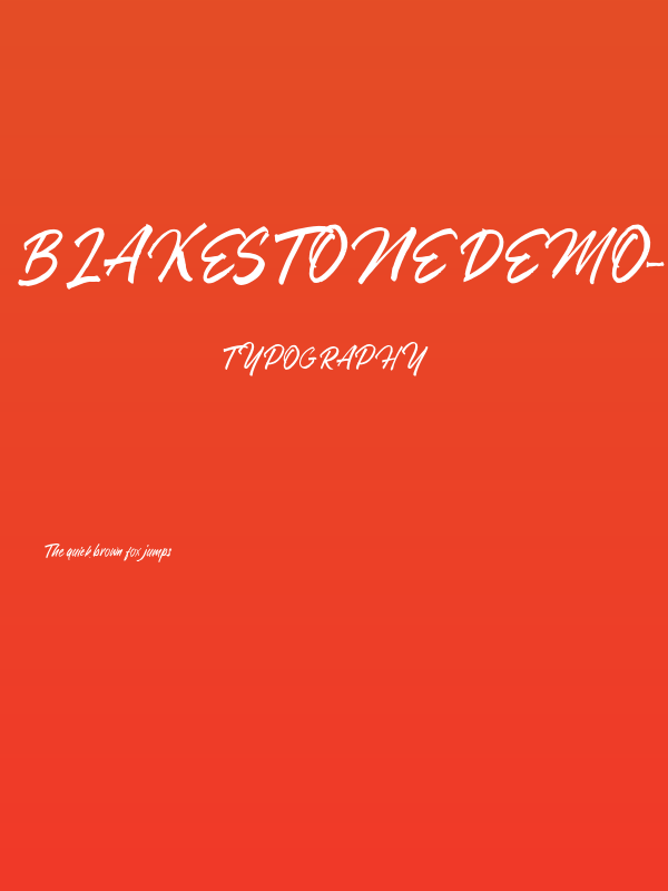 Blakestone DEMO-Regular Poster