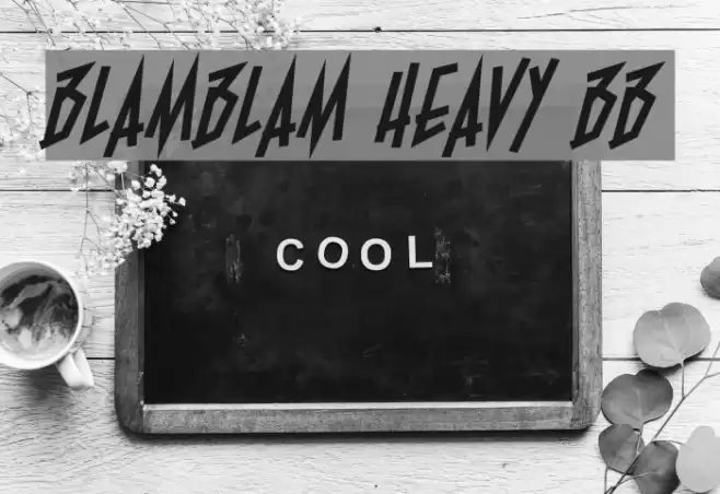BlamBlam Heavy BB Font examples