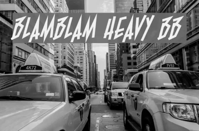 BlamBlam Heavy BB Font examples