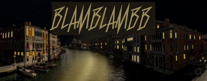 BlamBlamBB Font examples