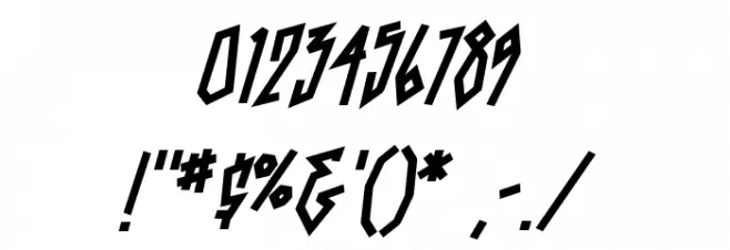 BlamBlamHeavyBB Font OTHER CHARS