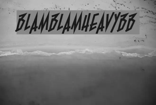 BlamBlamHeavyBB Font examples