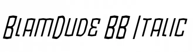 BlamDude BB Italic  フリーフォントのダウンロード
