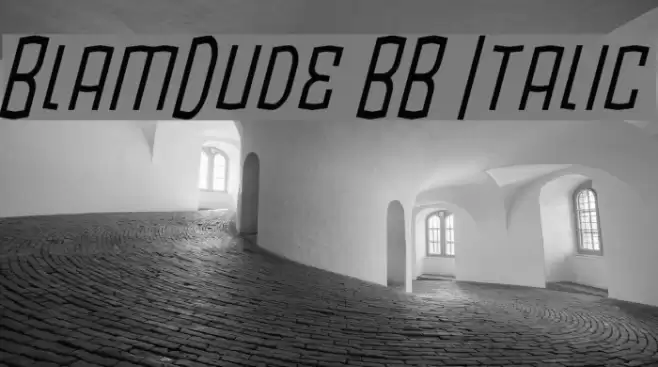 BlamDude BB Italic Font examples