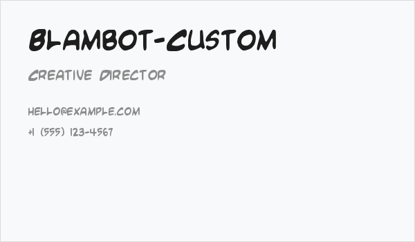 Blambot-Custom Business Card