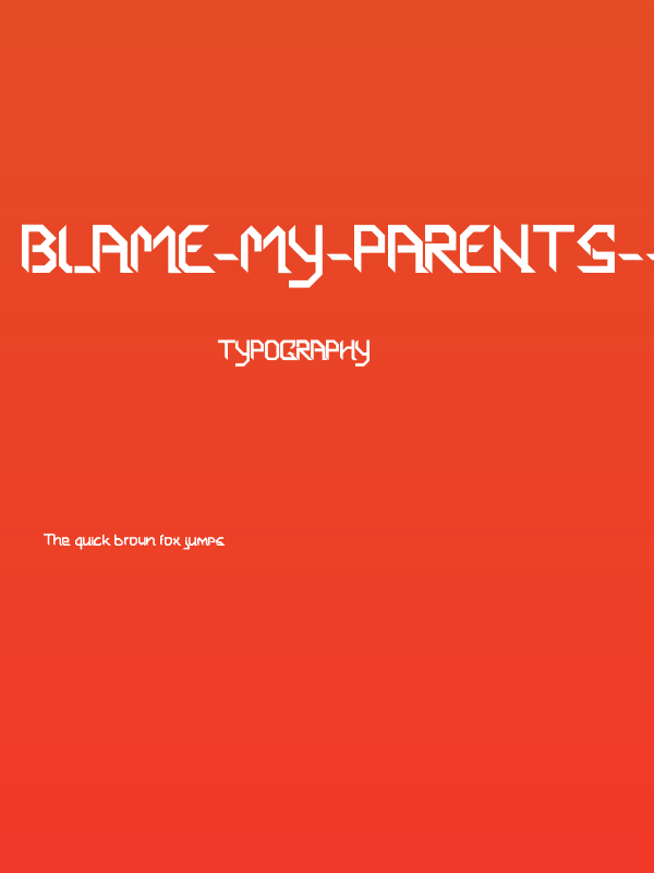 Blame-my-parents--- Poster
