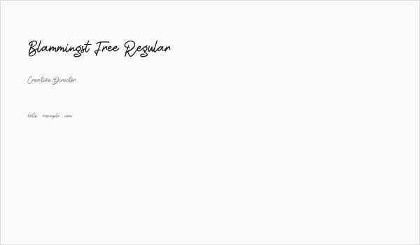 Blammingst Free Regular Business Card