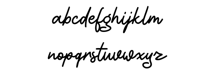 Blammingst Free Regular Font LOWERCASE