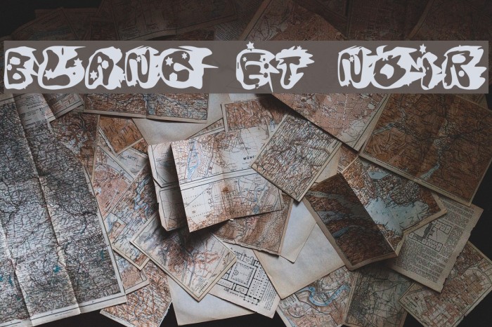 Blanc et Noir Font examples