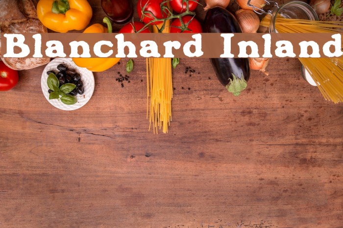 Blanchard Inland Font examples
