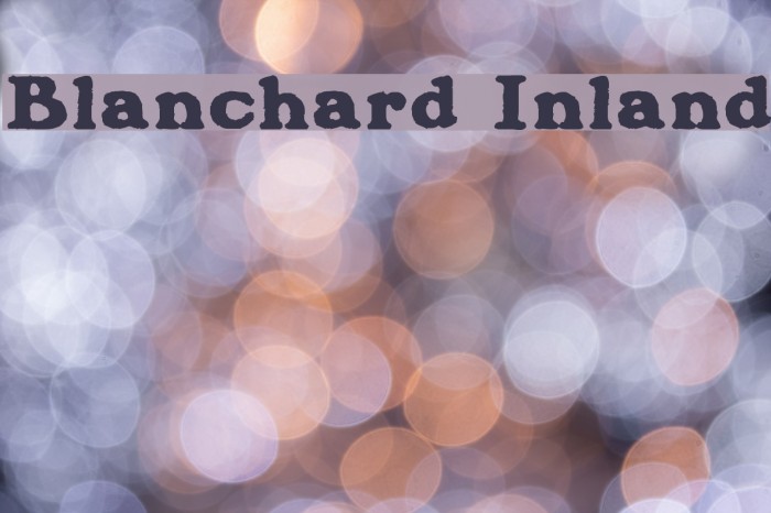 Blanchard Inland Font examples
