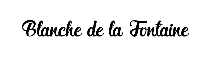 Blanche de la Fontaine  font caratteri gratis